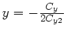 $ y=-\frac{C_y}{2 C_{y2}}$